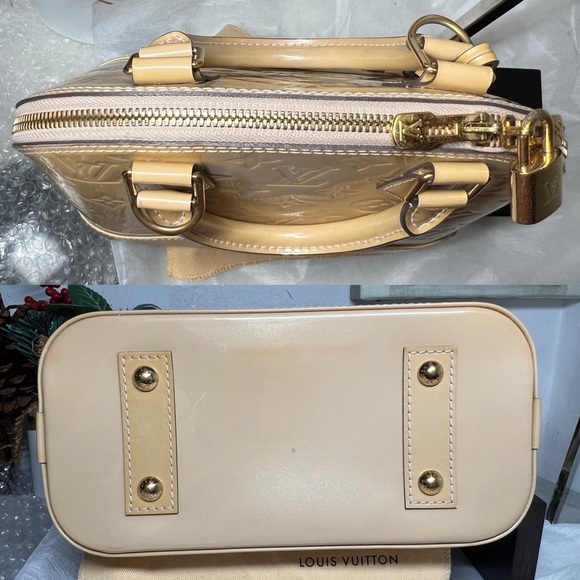 Louis Vuitton Alma Vernis Bb Beige Patent Leather Shoulder Bag - Picture 6 of 16